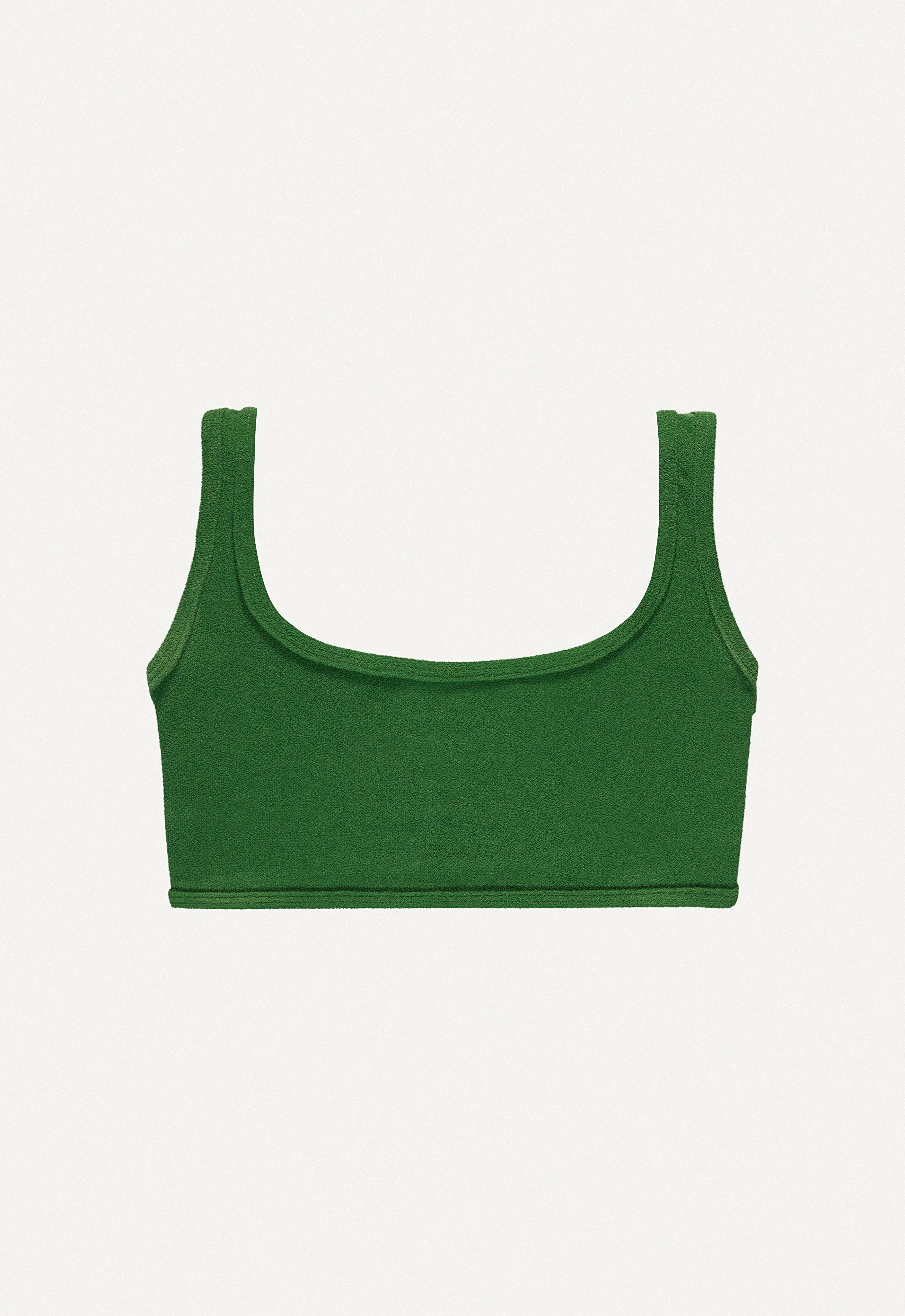 Bikini Top “Vento” in dark green terry Oy surf Int.