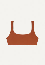 Bikini Top "Vento" in chestnut brown pique