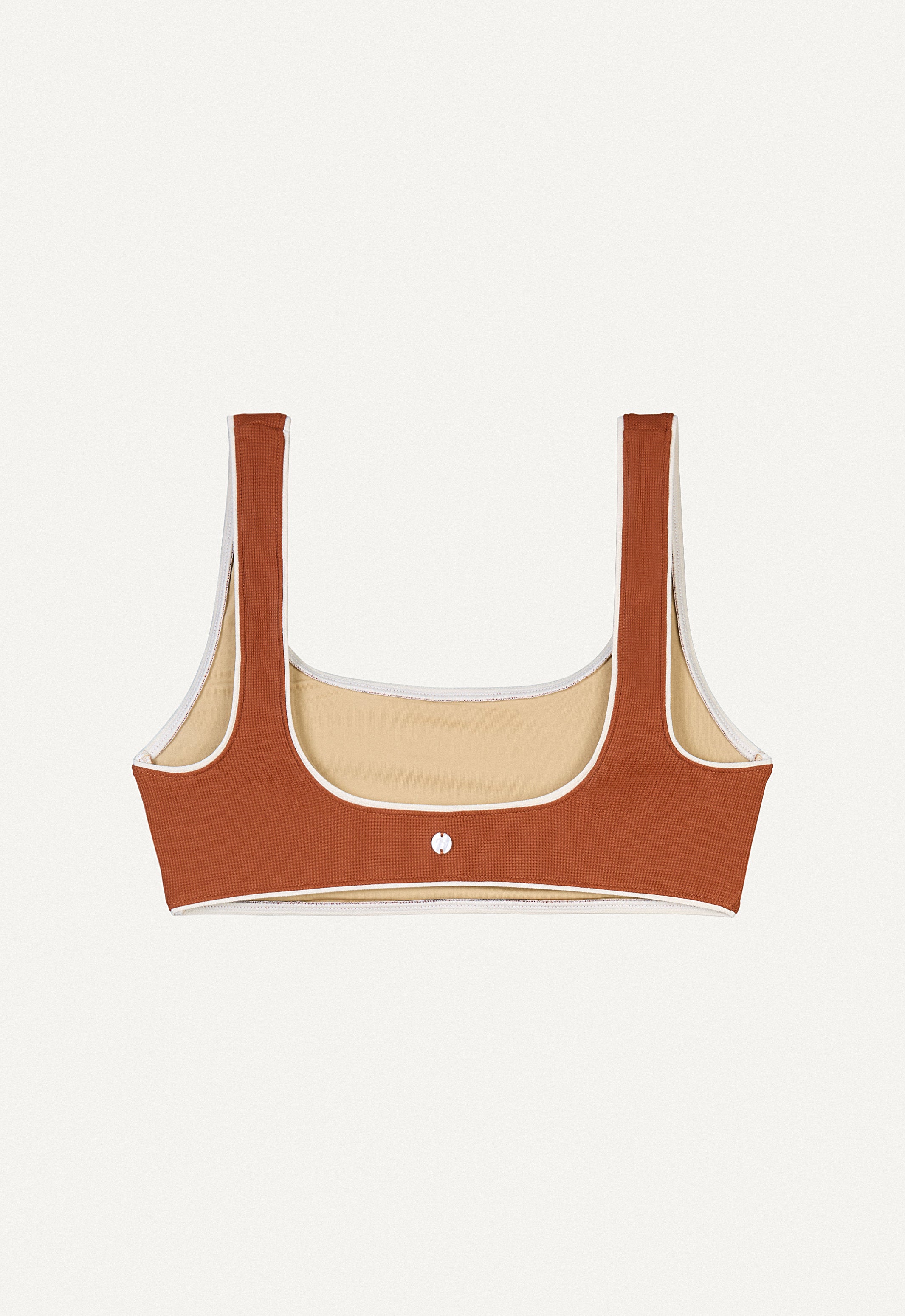 Bikini Top "Vento" in chestnut brown pique