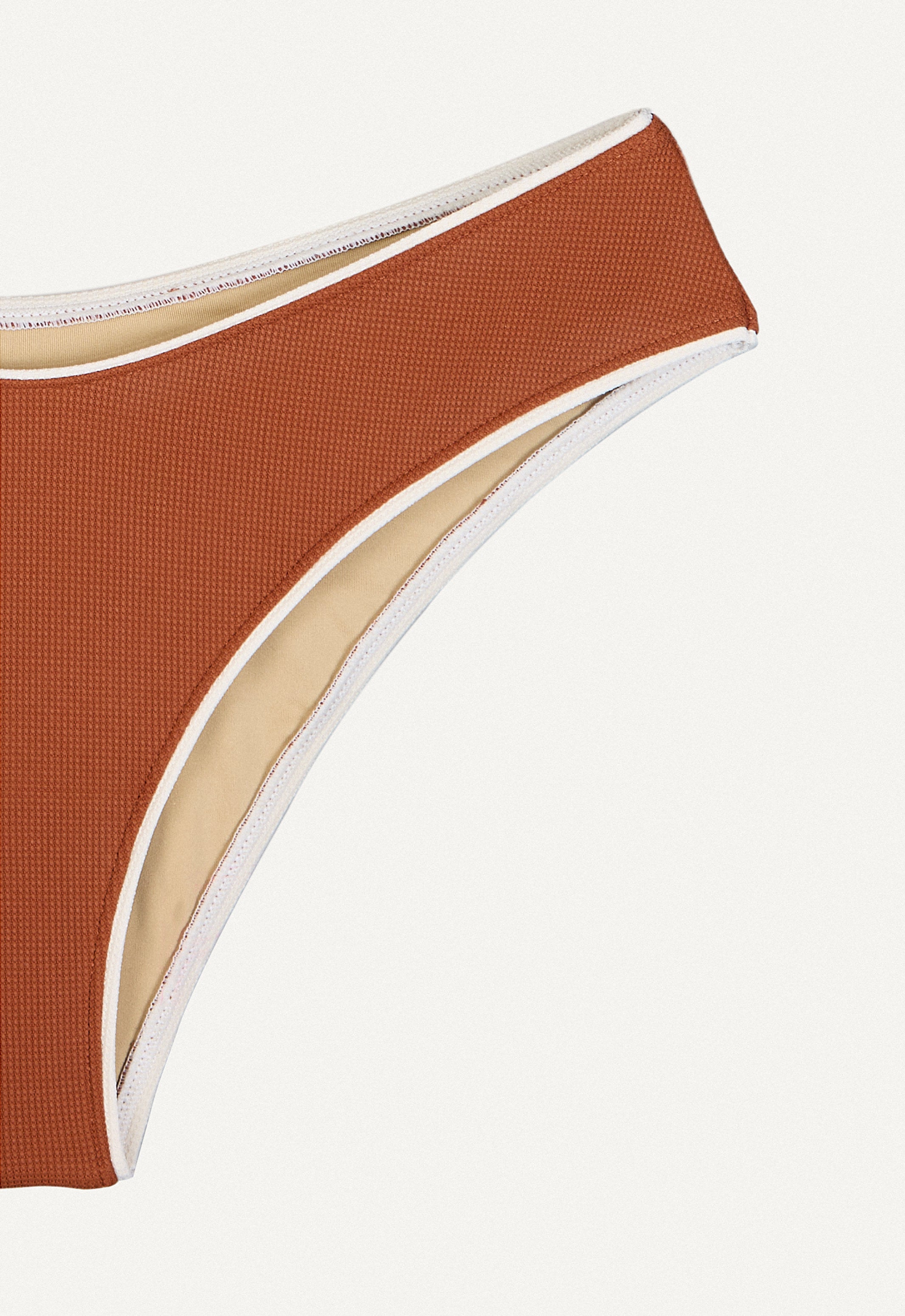 Bikini Bottom "Calima" in chestnut brown pique