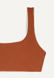 Bikini Top "Vento" in chestnut brown pique