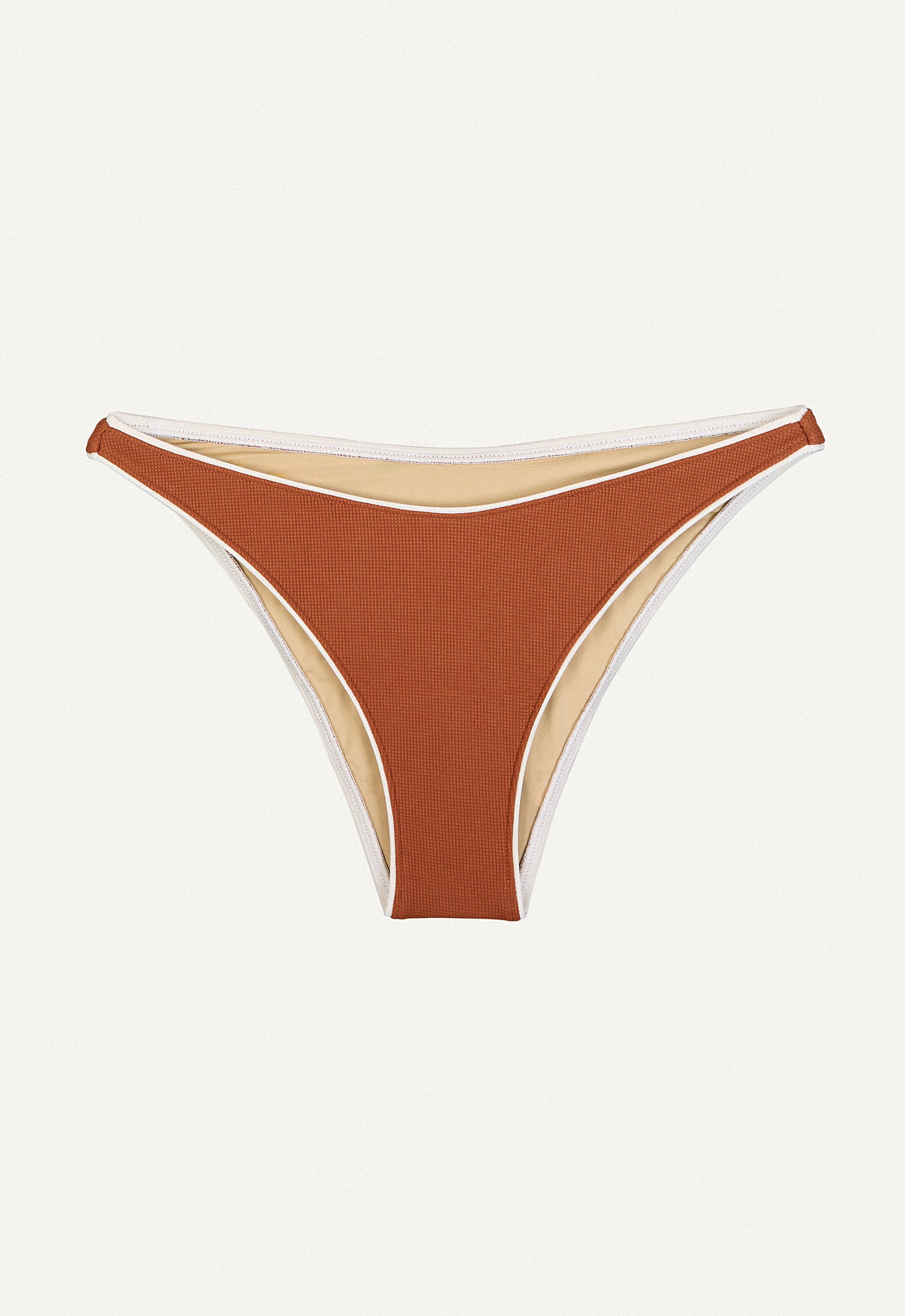 Bikini Bottom "Notos" in chestnut brown pique