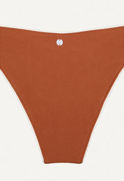 Bikini Bottom "Notos" in chestnut brown pique
