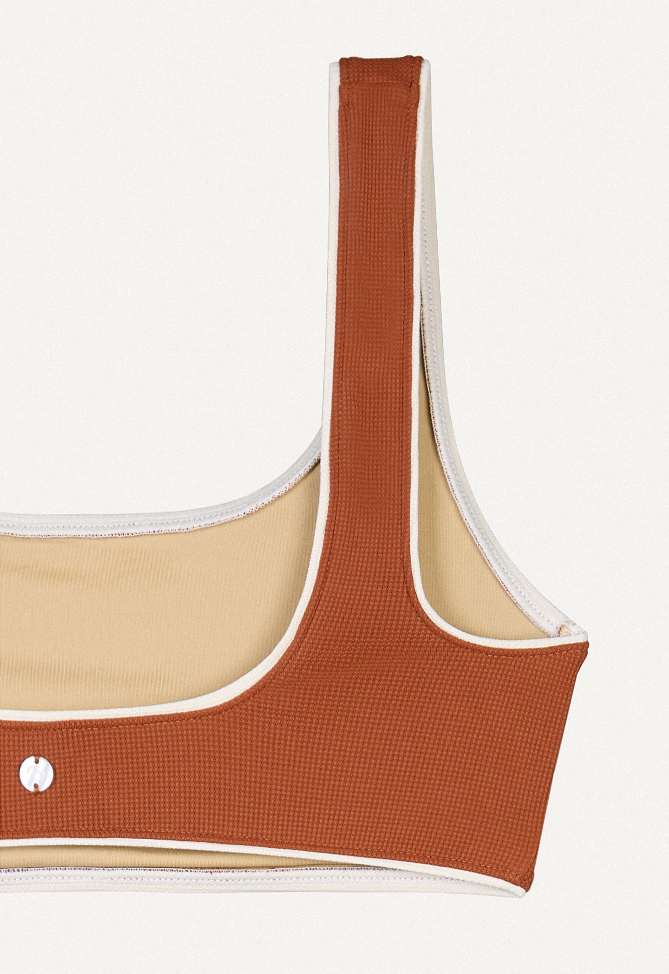 Bikini Top "Vento" in chestnut brown pique