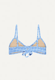 Bikini Oberteil „Joran“ in Blue Pool Print Frottee