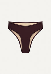 Bikini Bottom "Calima" in dark brown terry