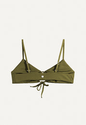 Bikini Oberteil „Joran“ in Piniengrün Shiny