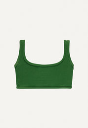 Bikini Top “Vento” in dark green terry