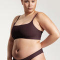 Surf Bikini Top "Buri" in eggplant purple