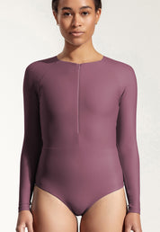 Surf Swimsuit "Orfe" in sunset purple
