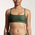 Surf Bikini Top "Buri" in dark green