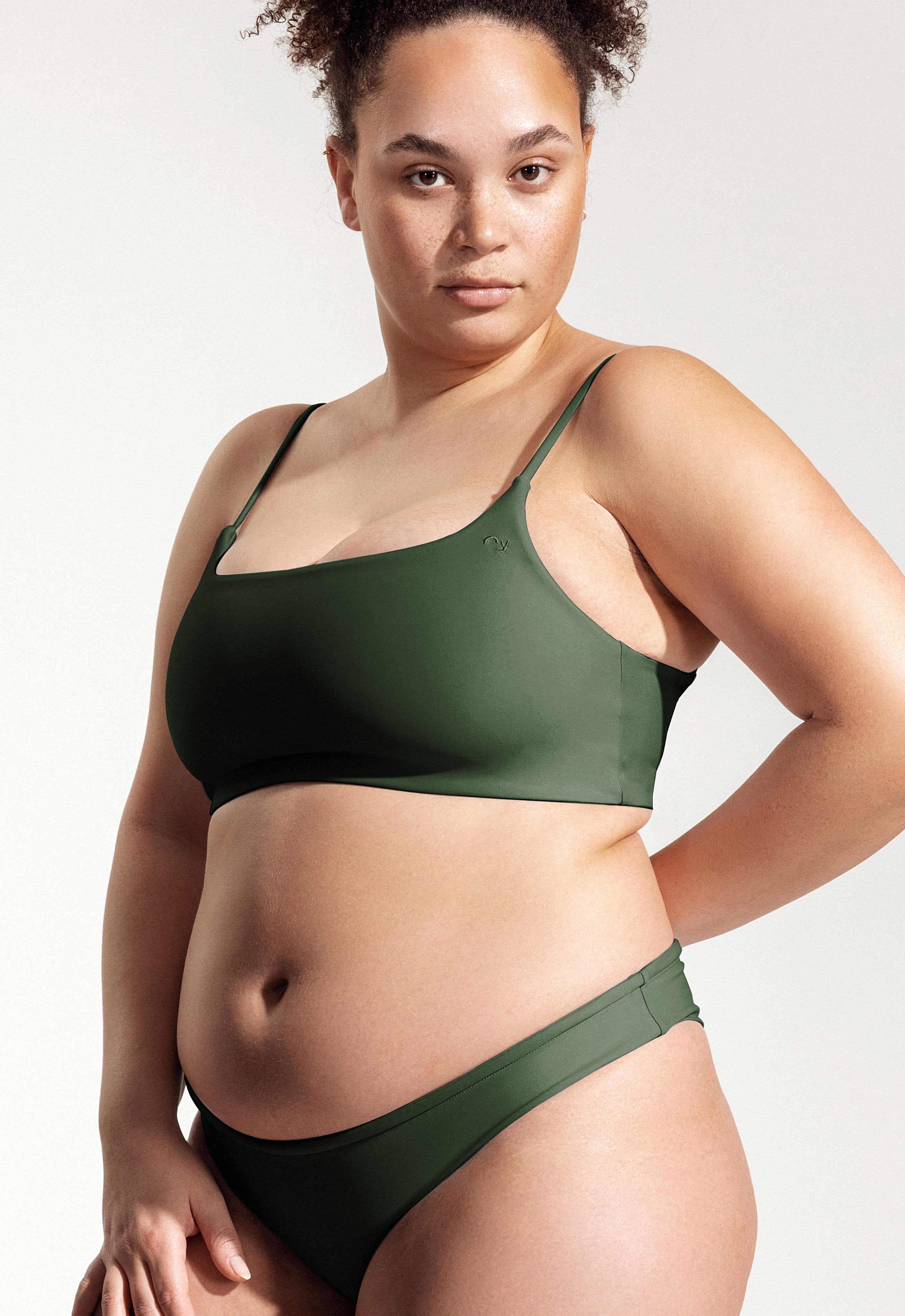 Surf Bikini Top "Buri" in dark green