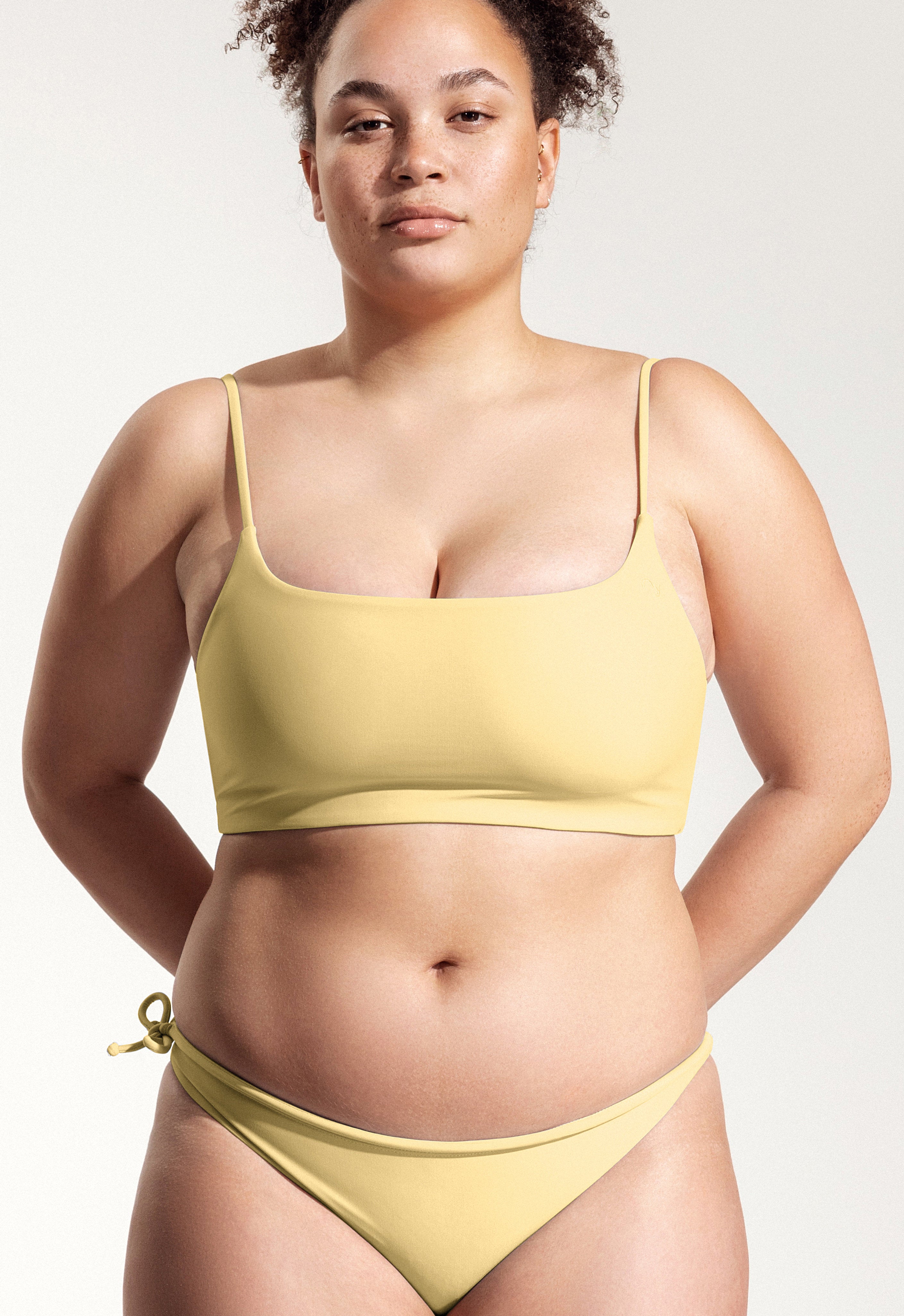 Surf Bikini Top "Buri" in pale yellow