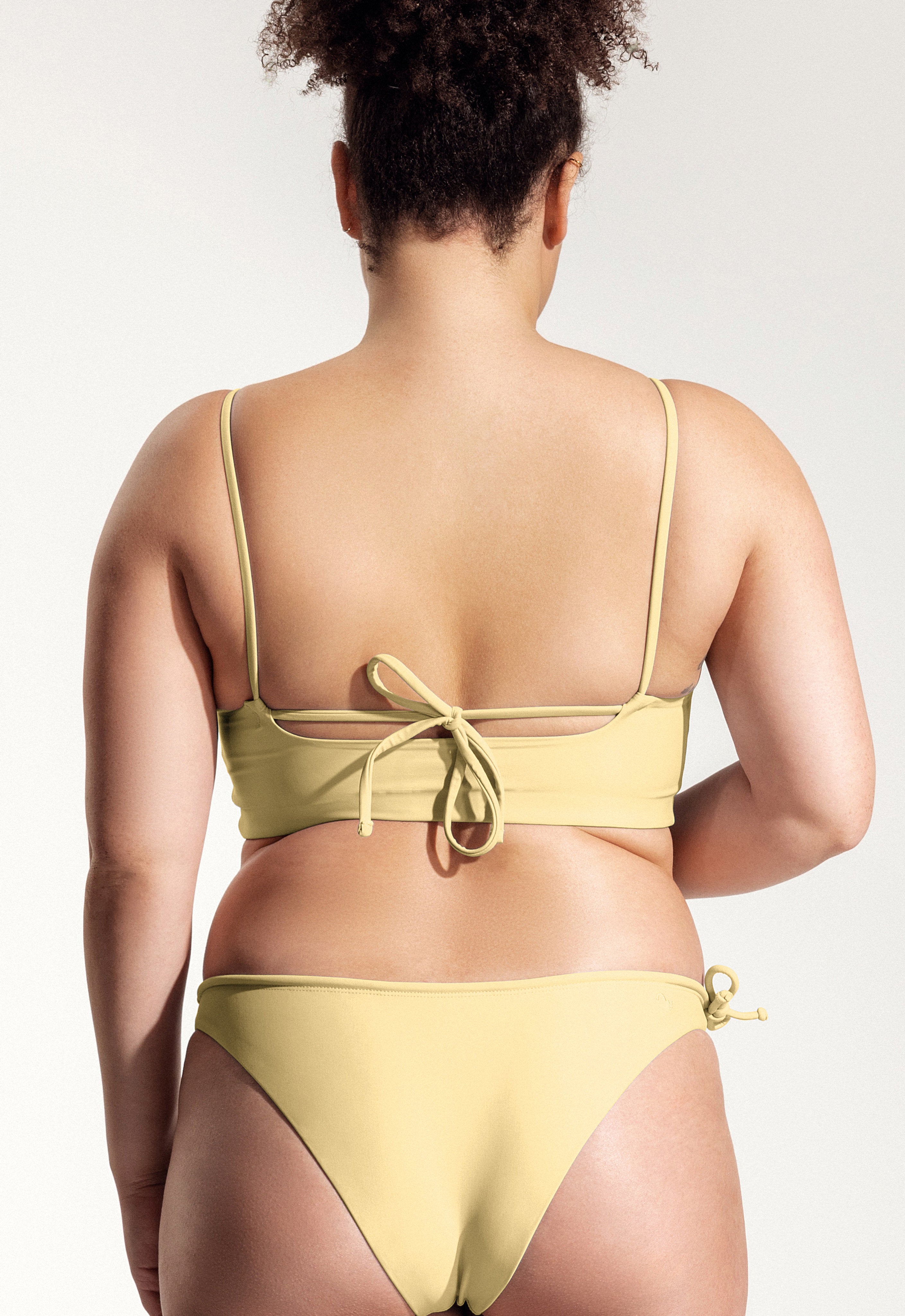 Surf Bikini Top "Buri" in pale yellow