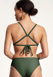 Surf Bikini Top "Dace" in dark green