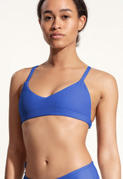 Surf Bikini Top "Dace" in deep sea blue