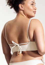 Surf Bikini Top "Buri" in creme white