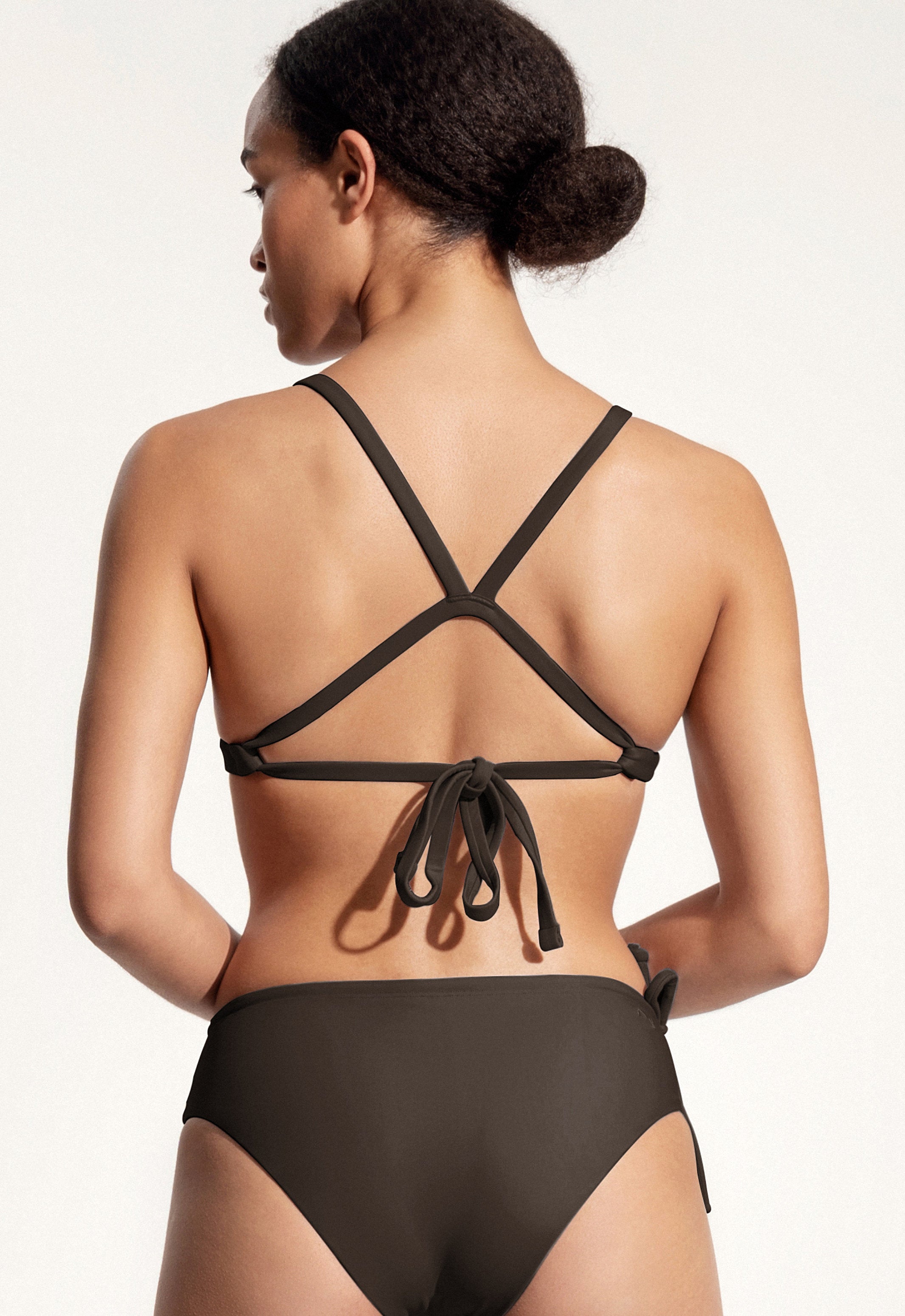 Surf Bikini Top "Dace" in dark brown