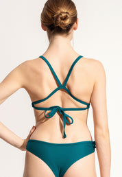 Surf Bikini Top "Dace" in petrol blue