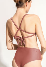 Surf Bikini Top "Esox" in clay red