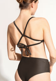 Surf Bikini Oberteil „Esox“ in Dunkelbraun