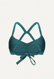 Surf Bikini Top "Hoki" in petrol blue