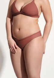 Surf Bikini Bottom "Tope" in clay red