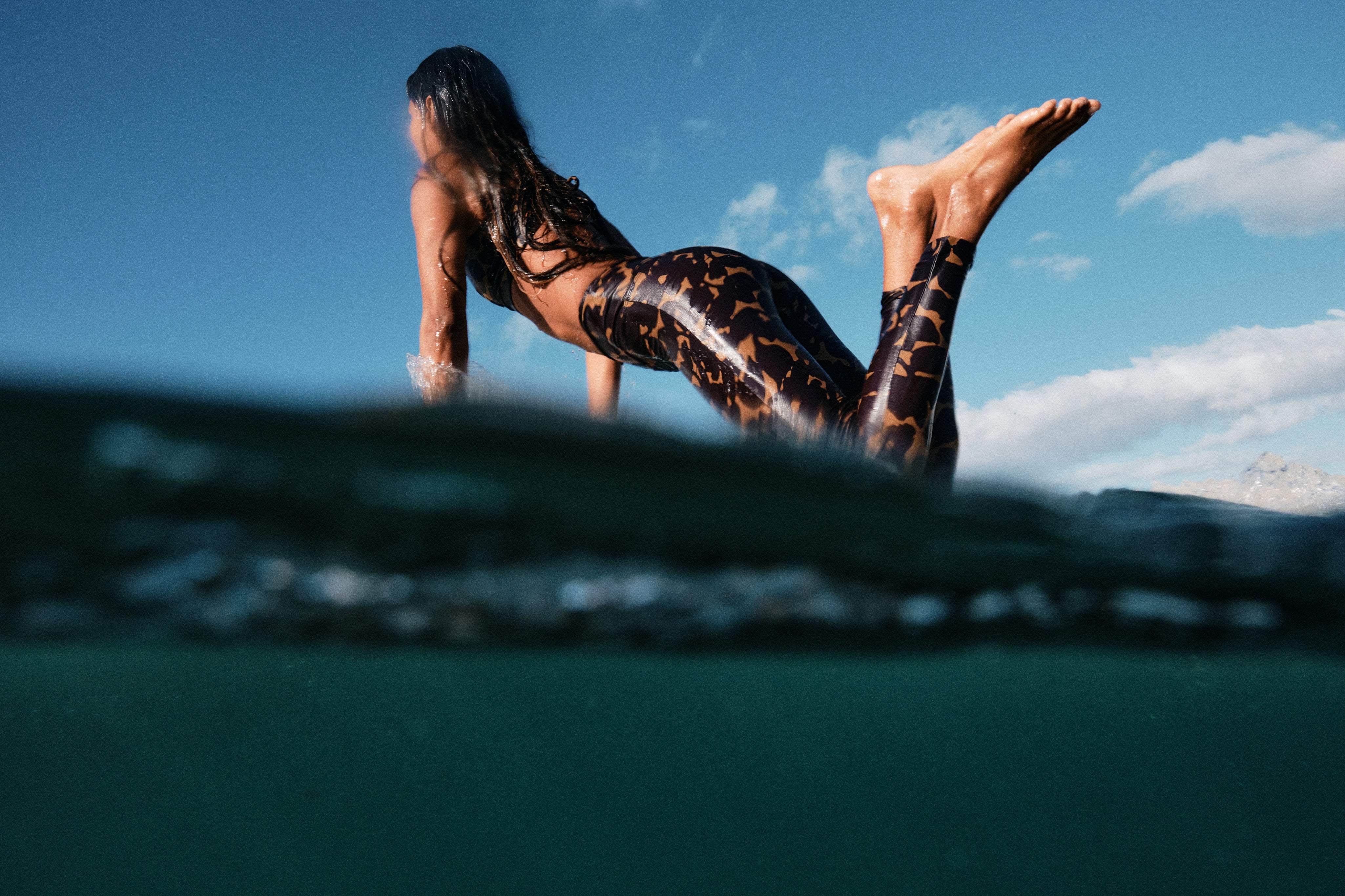 Surf & Yoga Leggings Larimar Light in dark brown – Oy surf Int.