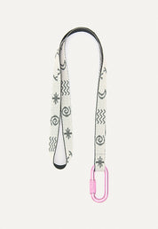 Oy Lanyard with pink carabiner