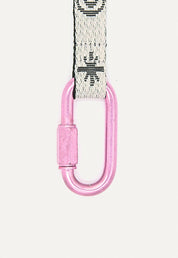 Oy Lanyard with pink carabiner