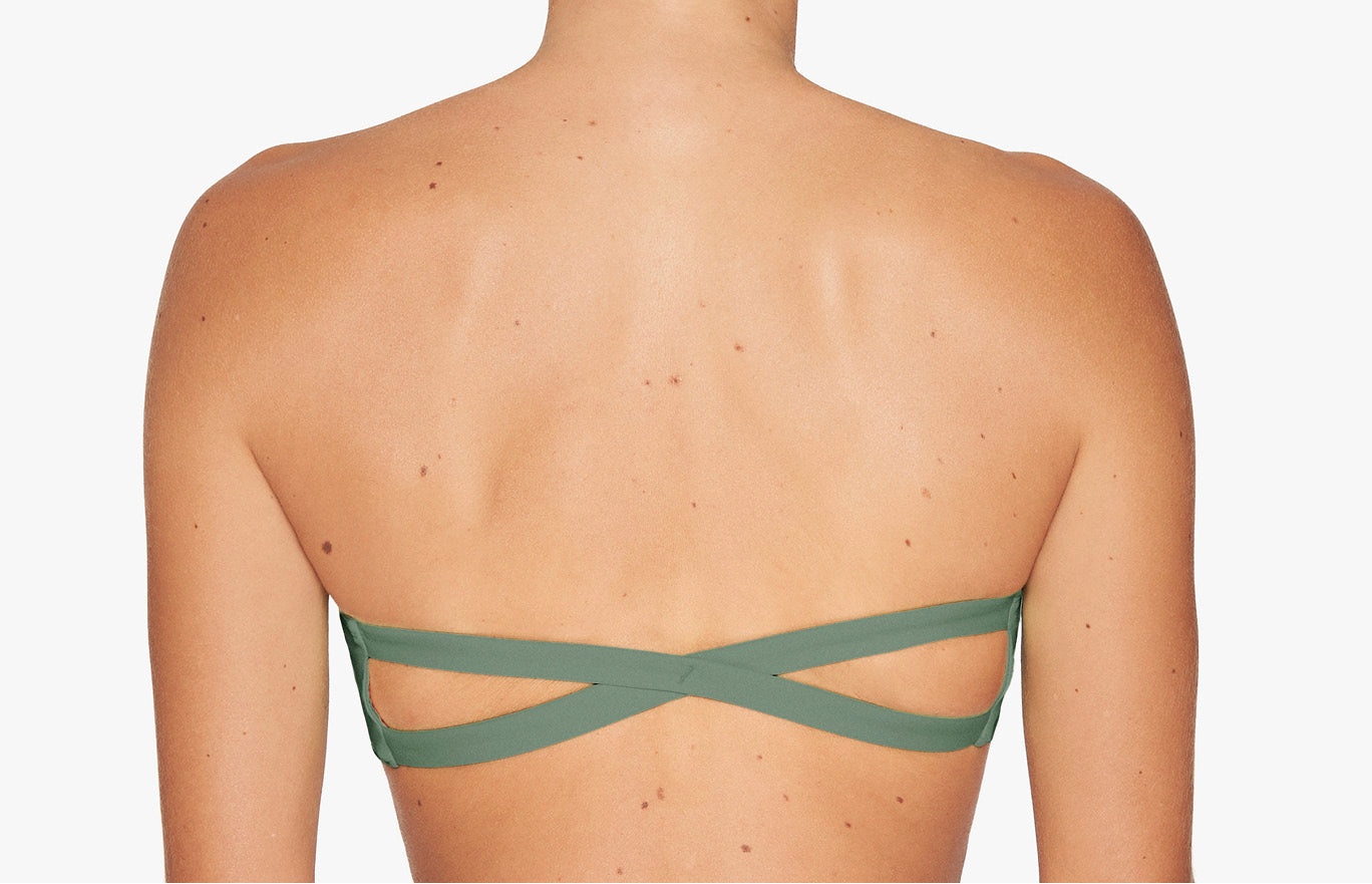 Bikini Oberteil „Farah“ in Moss Grün & Appeal Orange 3