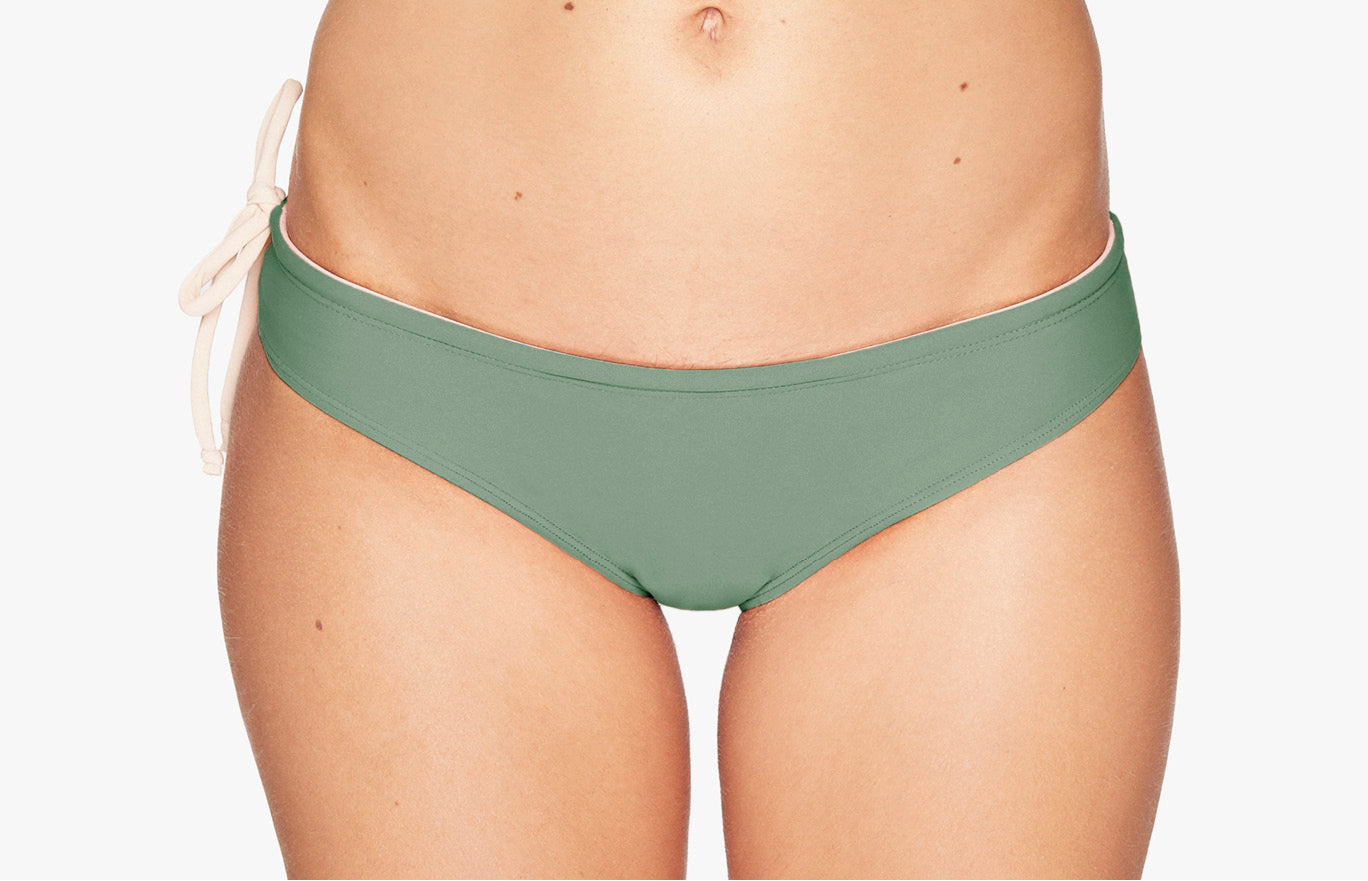 Surf Bikini Hose „Borneo“ in Moss Grün & Appeal Orange 1
