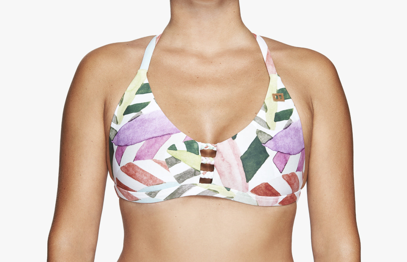 Surf Bikini Oberteil „Santi“ in Eden Print 1