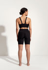 Kurze Yoga Leggings „Galena“ in Schwarz gerippt 2