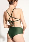 Surf Bikini Hose „Fugu“ in Dunkelgrün 1