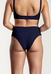 Bikini Hose „Bayamo“ in Dunkelblau gerippt 1