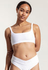 Bikini Oberteil „Vento“ in Weiss gerippt 1